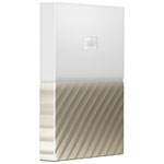 WD My Passport Ultra 1TB USB 3.0 Portable External Hard Drive (WDBTLG0010BGD-WESN) - White/Gold