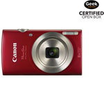 Canon PowerShot ELPH 180 20.0MP 8x Optical Zoom Digital Camera - Red - Open Box