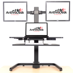 AnthroDesk ErgoConvert Electric Standing Desk Extender / Converter (Black)