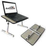 Anthrodesk Laptop Table with Adjustable Legs and Tilting Tray (Foldable)