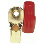 M&M Merchandisers R038RT Raptor 1-0 Awg 0.375 in. Gold Ring Term - Pack of 20