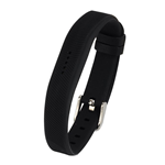 Fitbit Flex 2 Silicone Rubber w Polished Buckle in Black