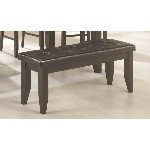 Coaster Page Contemporary Tufted Dining Bench in Black