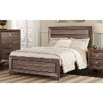 Coaster Kauffman Panel Rustic Country Bed - Queen - Washed Taupe