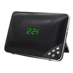Escape Platinum Bluetooth Speaker Alarm Clock FM USB Micro SD Black