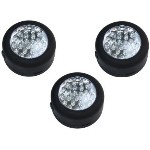 3-Pack 24 Head LED Ultra Bright Rubber Puck Lights