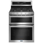 Maytag 30" 6.0 Cu. Ft. Double four 5-Burner Gamme de gaz autonome (MGT8800FZ) - Acier inoxydable