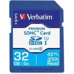 VERBATIM 32GB SECURE DIGITAL HIGH-CAPACITY (SDHC) FLASH CARD MODEL 96871