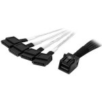 STARTECH CONNECT A SAS CONTROLLER TO FOUR SATA DRIVES 1M MINI SAS TO SATA CABLE 1 M SFF-8643 TO SATA CABLE 1 METER SFF-8