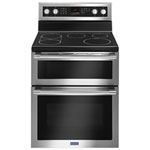 Maytag 30" 6.7 Cu. Ft. Double Oven 5-Element Freestanding Electric Range (YMET8800FZ) - Stainless