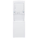 GE 2.6 Cu. Ft. Apartment Size Electric Agitator Washer & Dryer Laundry Centre (GUD24ESMMWW) - White