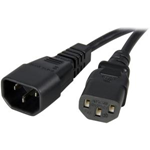STARTECH EXTEND POWER CONNECTION FROM YOUR SERVER TO A PDU BY UP TO 3FT C14 TO C13POWER CORD COMPUTER POWER EXTENSION CO