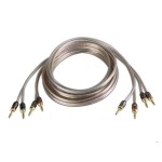 ThruSound Premier Series IRSW12-2 12AWG Speaker Wire with Premium 24k Gold-Plated Banana Plugs (50 Feet/Pair)