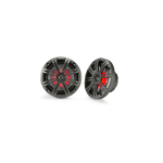Kicker 45KM65-L 6.5" 2-Way 4 Ohm Marine LED Coaxial Speakers with Charcoal and White Grilles (Pair)