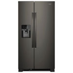 Bouton à remous 36" 24.5 Réfrigérateur latéral à bord du four avec distributeur de glace (WRS555SIHV) - Noir Inox
