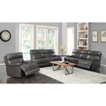Coaster Chaise inclinable en cuir Premium - Charbon