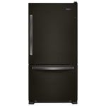 Bouton à remous 33" 22.1 Réfrigérateur de congélateur de fond Cu.Ft avec LED Éclairage (WRB322DMHV)-Black Inox