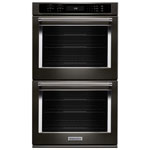 KitchenAid 30" 5 Cu.Ft Electric Double Wall Oven (KODE500EBS) - Black - Open Box - Perfect Condition