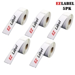 5 Rolls EZlabel DYMO 30336 LabelWriter Self-Adhesive Multi-Purpose Labels, 1- by 2 1/8-inch, 500 labels/roll