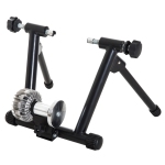 Magnetic Bike Trainer Exercise Bicycle Stand Foldable w/ Front Wheel Block Black