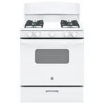 GE Profil 30" 4.8 Cu. Ft. Gamme de gaz à plat avec tiroir à griller (JCGBS10DEMWW) - blanc