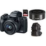 Canon M50 Digital Camera with Canon 15-45mm and Canon EF-M 22mm STM Bundle International Version w/Seller Provided Warranty