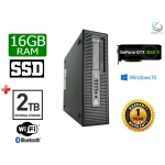 HP ProDesk 600 GAMING SFF INTEL CORE I7 4770, 16G RAM, 240G SSD+2TB,DVD-RW,GTX 1050 TI 4GB, WIFI, BT, WIN 10 REFURBISHED