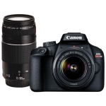 Canon EOS Rebel T100 DSLR Camera with 18-55mm/75-300mm Lenses - Refurbished