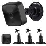 Blink Outdoor Camera Mount, 360 Degree Adjustable Wall Mount Bracket for Blink Outdoor Camera and Blink Indoor Security Camera System Accessories (Black, 3 Pack)