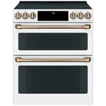 Café 30" Vrai Convection Double four Slide-In Smooth Top gamme électrique (CCES750P4MW2) - Blanc mat