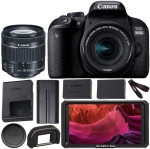 Canon EOS 800D (Rebel T7i) DSLR Camera with 18-55mm is STM Lens (Black) Professional Accessory Bundle Package