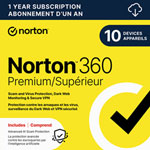 Norton 360 Premium (PC/Mac) - 10 Devices - 75GB Cloud Backup - 1-Year Subscription - Digital Download