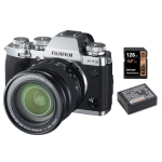Fujifilm X-T3 Body Silver XF16-80mm f4 XF R OIS WR with Fujifilm NP-W126S Battery and Lexar 128GB 633X SDXC Card Package