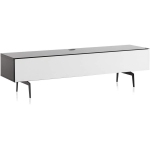SONOROUS Studio ST-360 Wood and Glass Modern TV Stand with Spike Metal Legs for Sizes up to 75" (with I/R Repeater) - Black