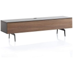 SONOROUS Studio ST-360 Wood and Glass Modern TV Stand with Spike Metal Legs for Sizes up to 75" (with I/R Repeater) - Black