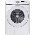 Samsung 5.2 Cu. Ft. (IEC) Lave-linge avant avec cycle de sanitation et lave-linge turbo/vitesse - Étoile énergétique (WF45T6000AW/A5) - blanc