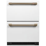 Café 24" 5.7 Cu. Ft. Built-In Dual-Drawer Refrigerator (CDE06RP4NW2) - Matte White