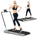 SuperFit 2.25HP 2 en 1 Plier sous le tapis de bureau / Paquette de marche avec télécommande-argent