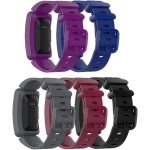 5 Pack Replacement Bands Compatible with Fitbit ACE 2 Bands for Kids 6+, Flexible Soft Silicone Sweat Resistant Wristbands Band for Fitbit ACE 2 Activity Tracker for Kids