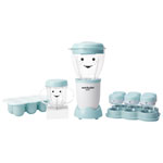 NutriBullet Système de préparation des aliments pour bébés 0.9L 200-Watt mélangeur - Blanc mat/bleu