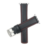 Colour: Black and Red / Silver Buckle / Silver Adapter