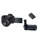 Canon EOS R 24-105mm f/4 L Kit RF with BG-E22 Battery Grip and Canon Battery