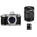 Olympus OM-D E-M5 Mark II Silver with 14-150mm II Lens and 128gb SD Card