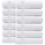 Couleur: Ensemble de débarbouillettes blanches (12 x 12)