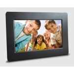 Sungale 7-in Digital Photo Frame - 1024x600 LCD, USB & SD Card Ports - w/ Sleek Design & Great Display Clarity - Black