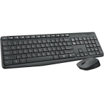 Logitech MK235 Wireless Optical Keyboard & Mouse Combo, English, Brown Box