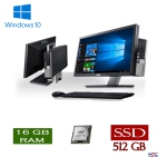 Dell Optiplex 990 SSF Computer with 19" LCD Monitor, Intel Core i5-2400-3.0Ghz, 16GB,512GB SSD HDD, DVD drive - Refurbished