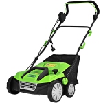 Costway 13Amp Corded Scarifier 15'' Electric Lawn Mower w/50L Collection Bag