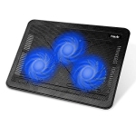 havit HV-F2056 15.6"-17" Laptop Cooler Cooling Pad - Slim Portable USB Powered (3 Fans), Black/Blue
