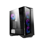 MSI MPG GUNGNIR 110R Tour moyenne PC Cas de jeu – Panneau latéral en verre trempé – RGB 120mm Ventilateur – Refroidissement liquide jusqu'à 360mm Radiateur